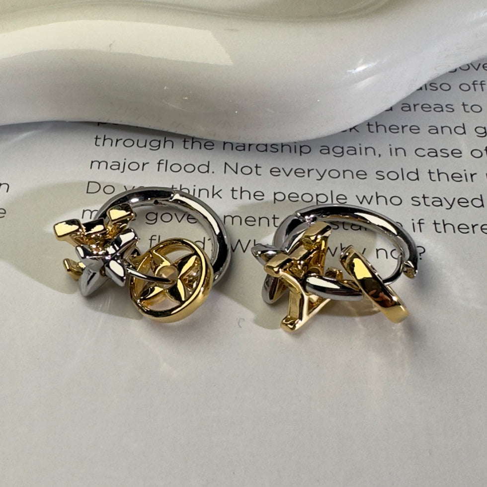 Gold & Silver Hoop Earrings