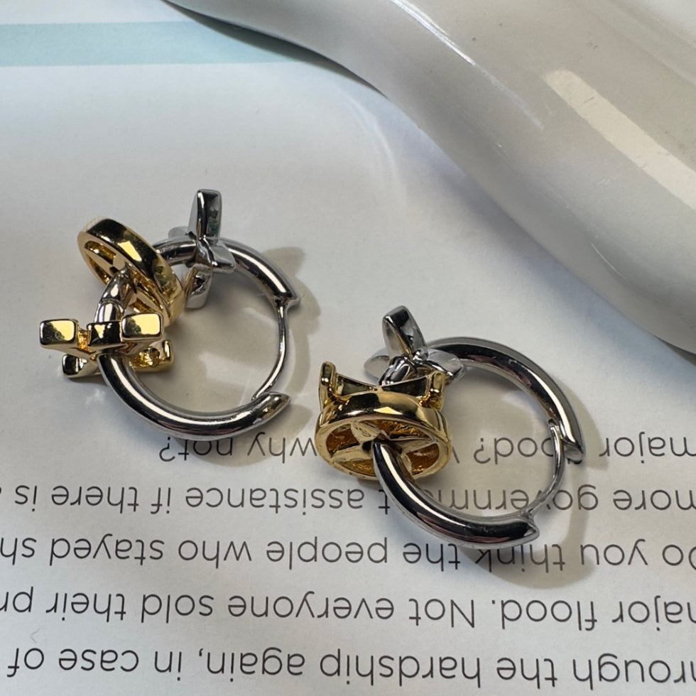 Gold & Silver Hoop Earrings