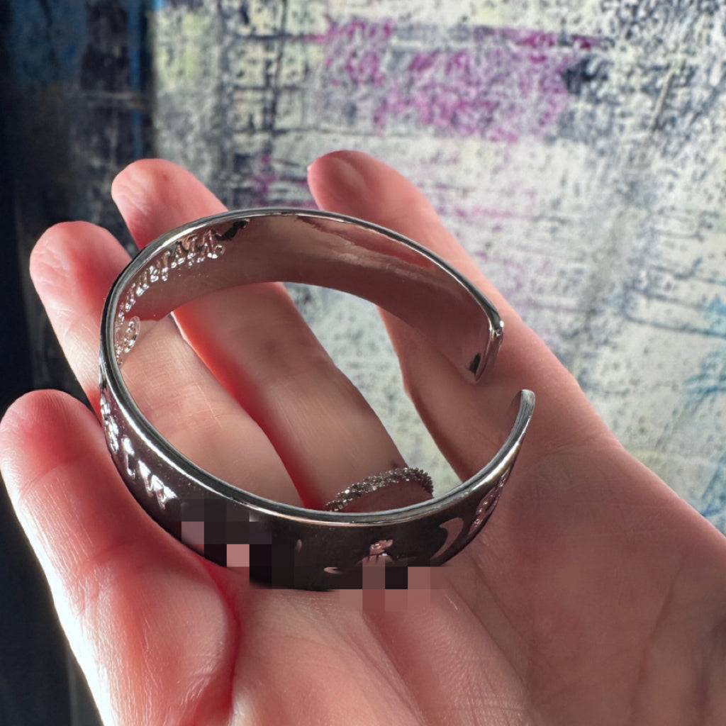 Sleek Black Alloy Bracelet