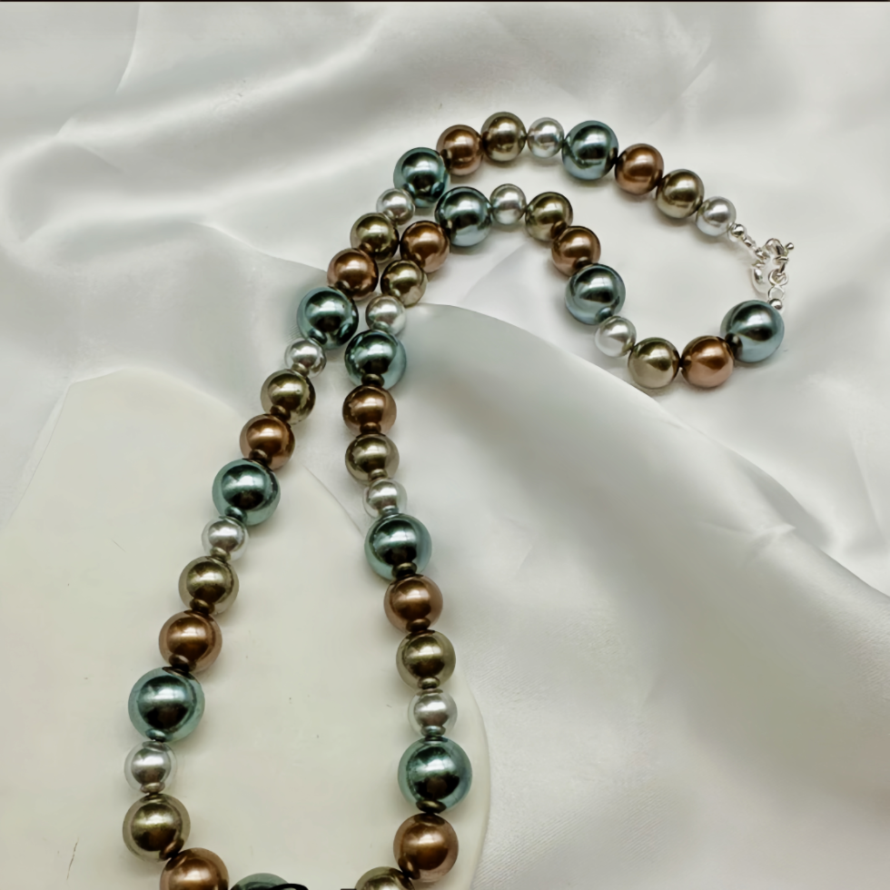 Multicolor Crystal Pearl Necklace with High Quality