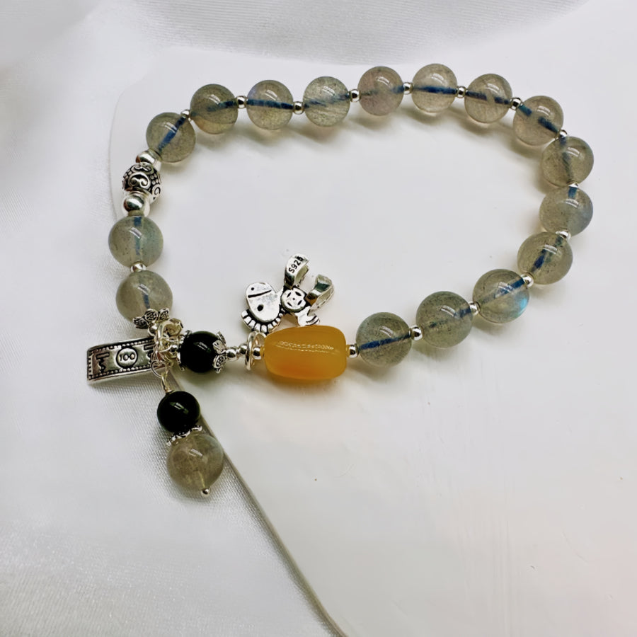 Crystal & Amber Bracelets