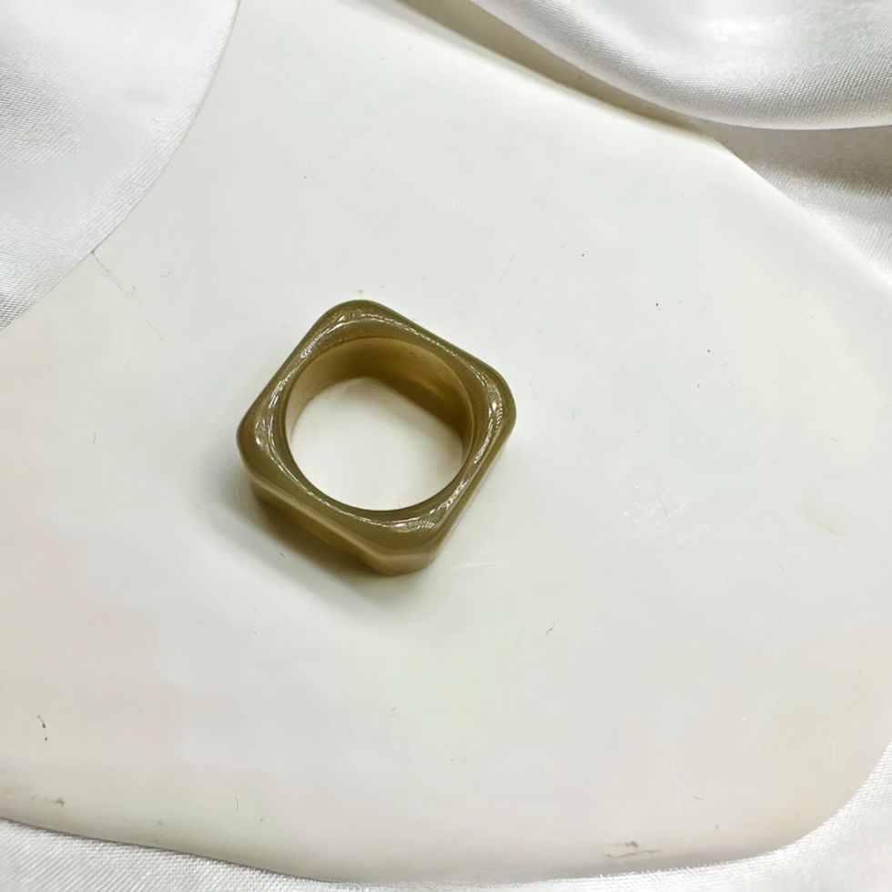 Retro Resin Square Ring