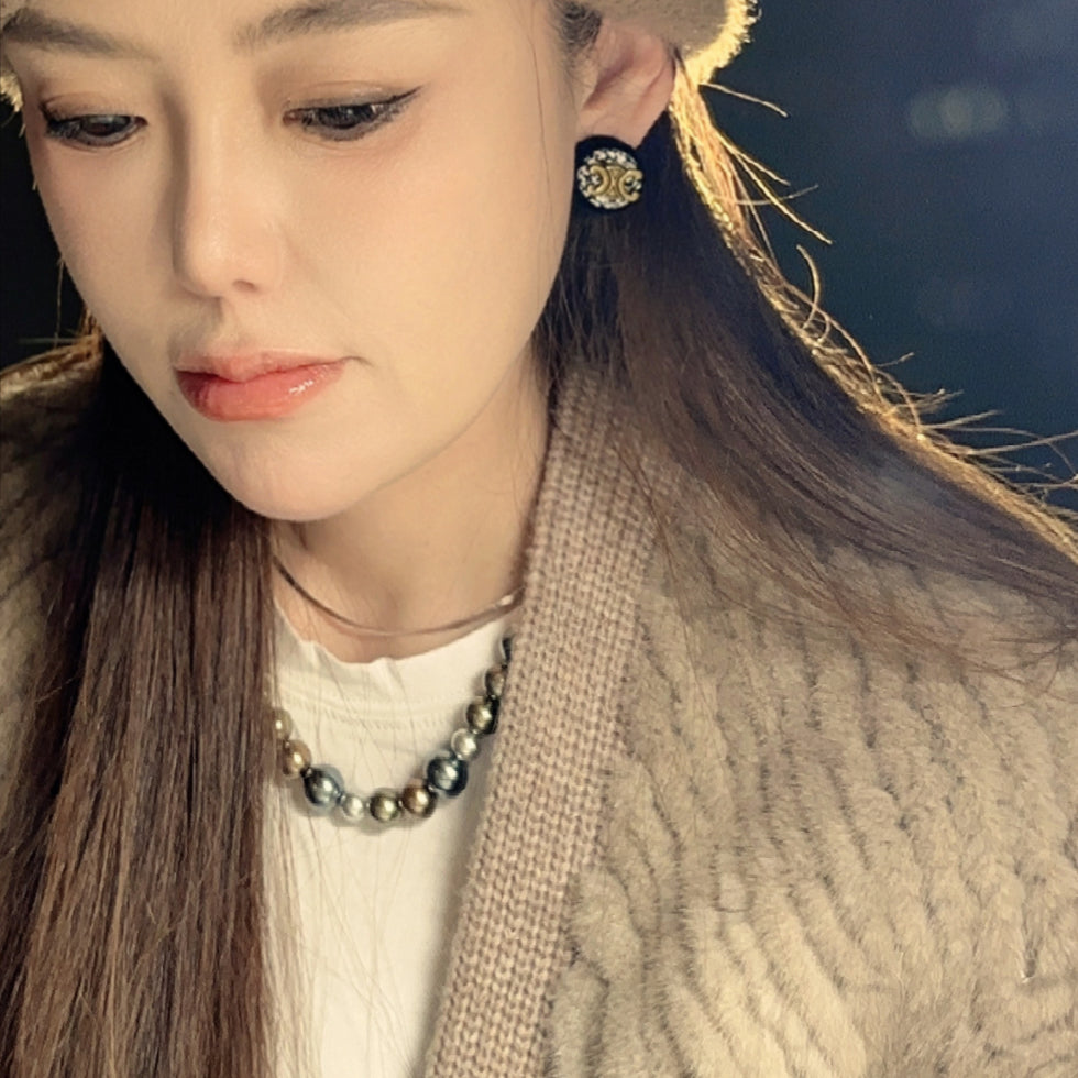 Multicolor Crystal Pearl Necklace with High Quality