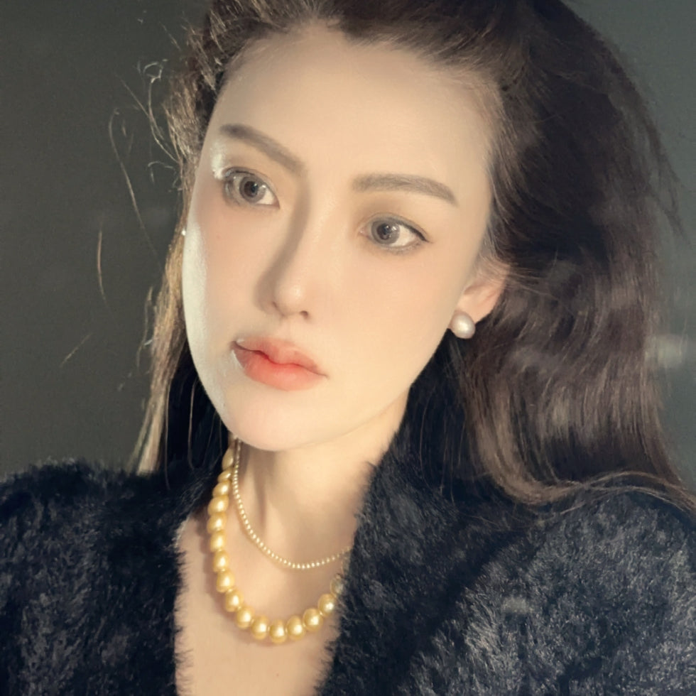 10mm Gold Plated FAUX Pearl Necklace