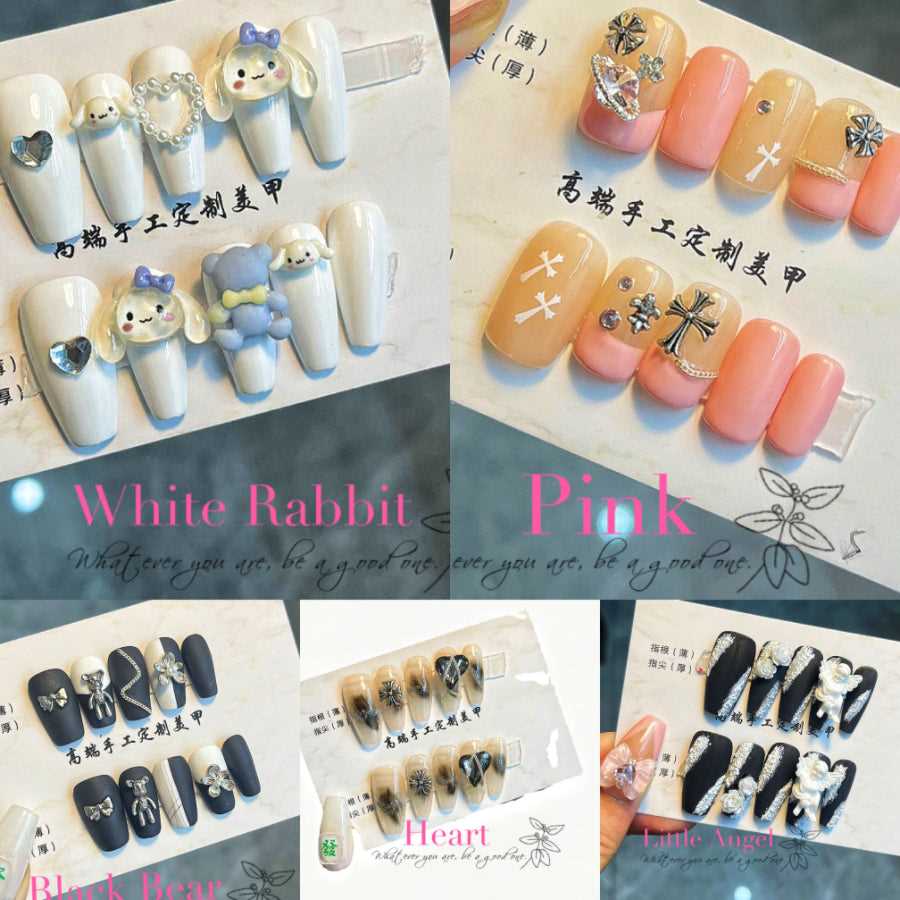 10pcs|Hand made |False nails