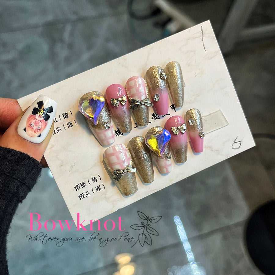 10pcs|Hand made |Press-on nails