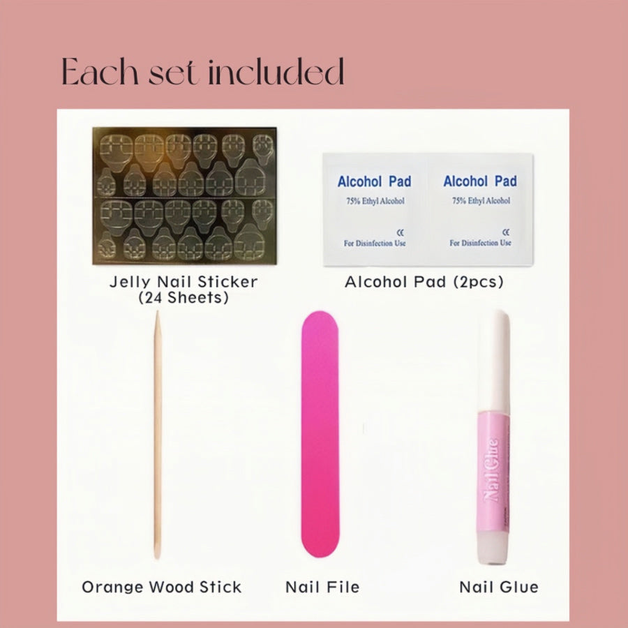 【Custom】Pink 3D Planet & Stars| Airbrush Patch False Nails