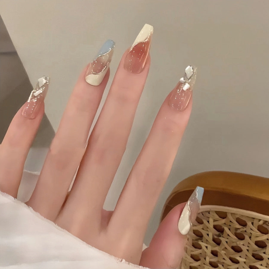【Hand made】Exquisite Elegance in Pure Luxury Handmade False Nails