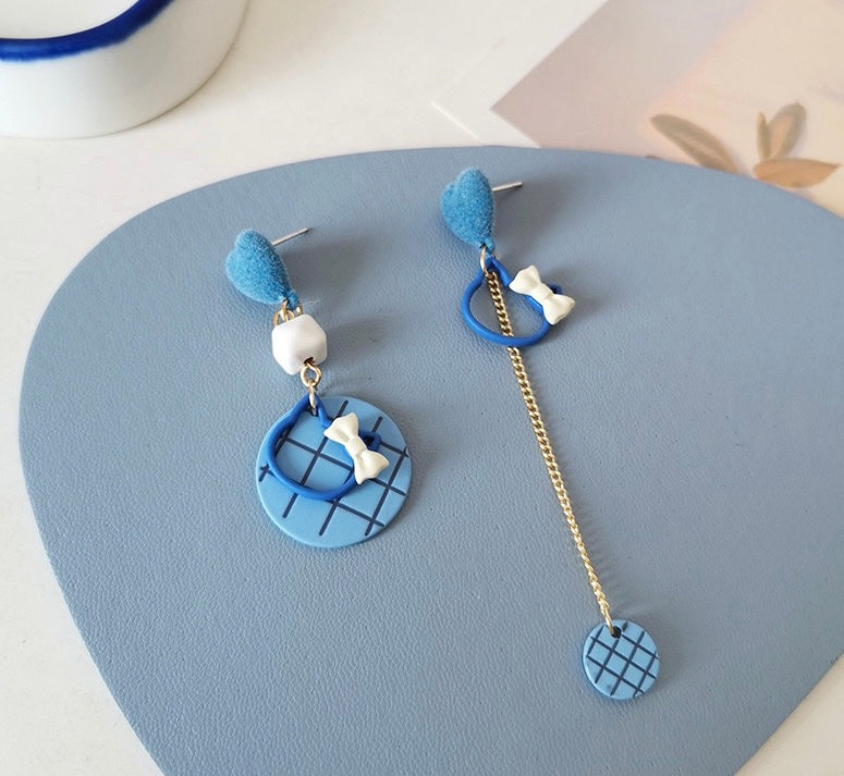 Cute Heart & Rabbit|Cat Line Asymmetrical Earring