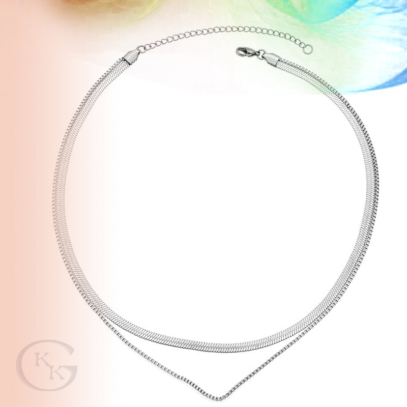 Titanium Steel Black & White Cross Pendant Necklace