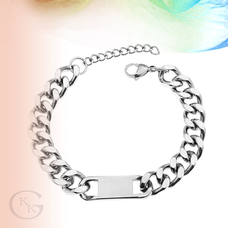 Cuban Men's Tag Chain Bracelet