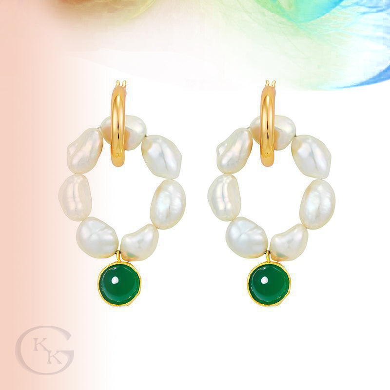 Natural Pearl Dangle Earring