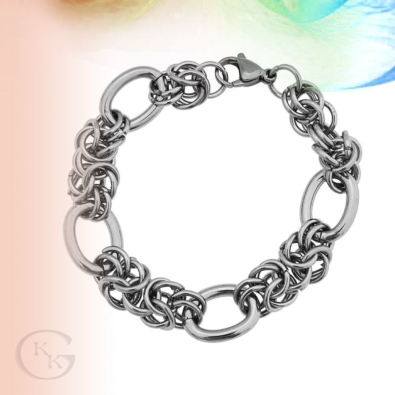 Vintage Stainless Steel Chain Bracelet for Men