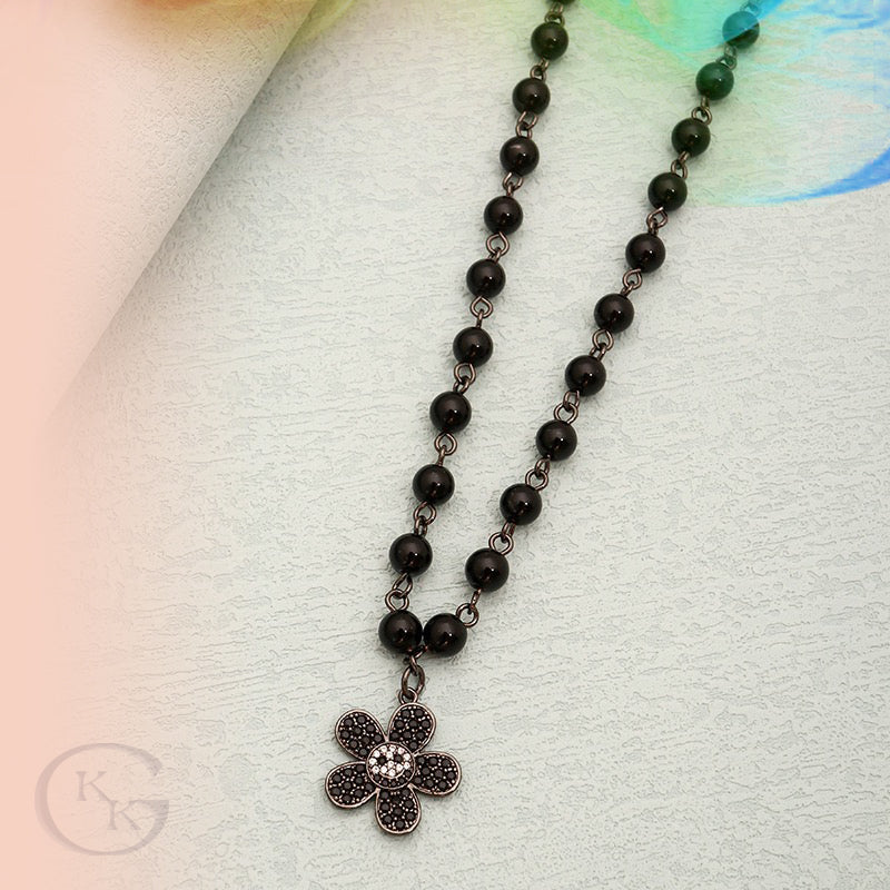 High-Quality Crystal Flower Pendant Necklace