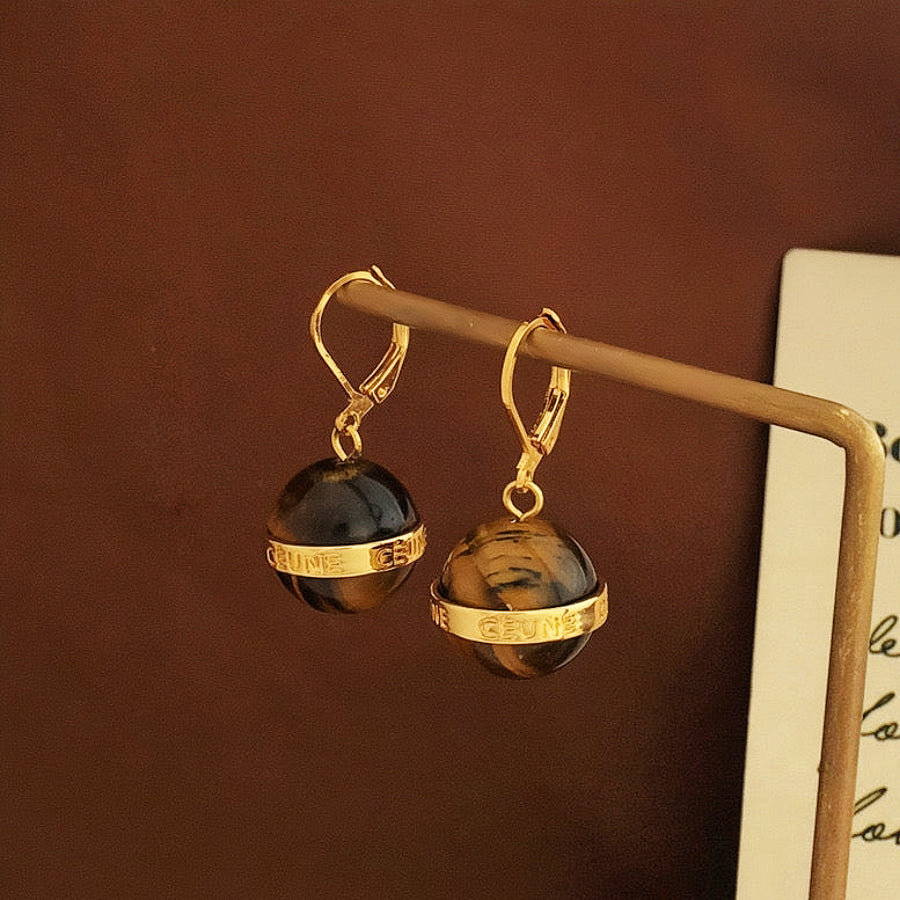 Solid Tiger's Eye Earring & Necklace Set