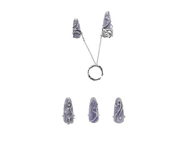 Silver Nail Ring|Fingertip Ring|Nail Guard| Midi Ring Set