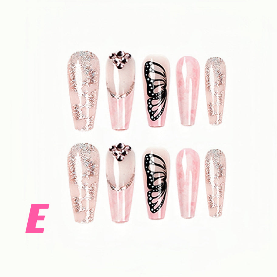 【Hand made】24pcs|Tapered coffin Fake Nails