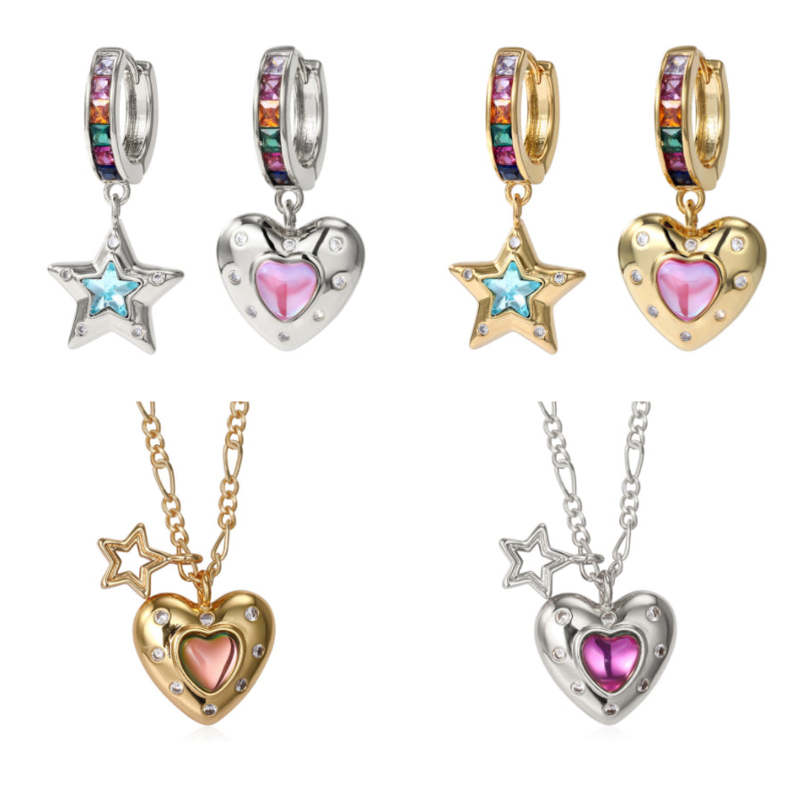 Vintage Earrings & Pendant Necklace Set