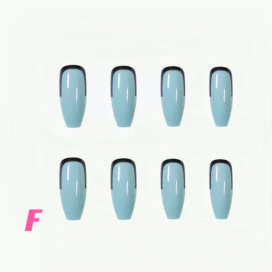 【Hand made】24pcs|Tapered coffin Fake Nails