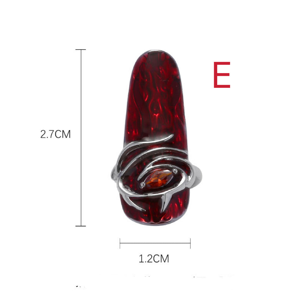 Red flame |Fingertip Ring|Knuckle Ring| Nail Guard