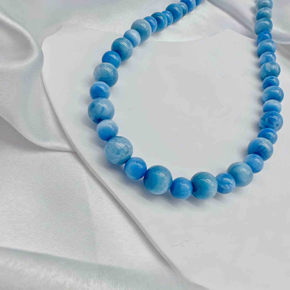 Sky Blue Natural Stone Beads Necklace with High Quality
