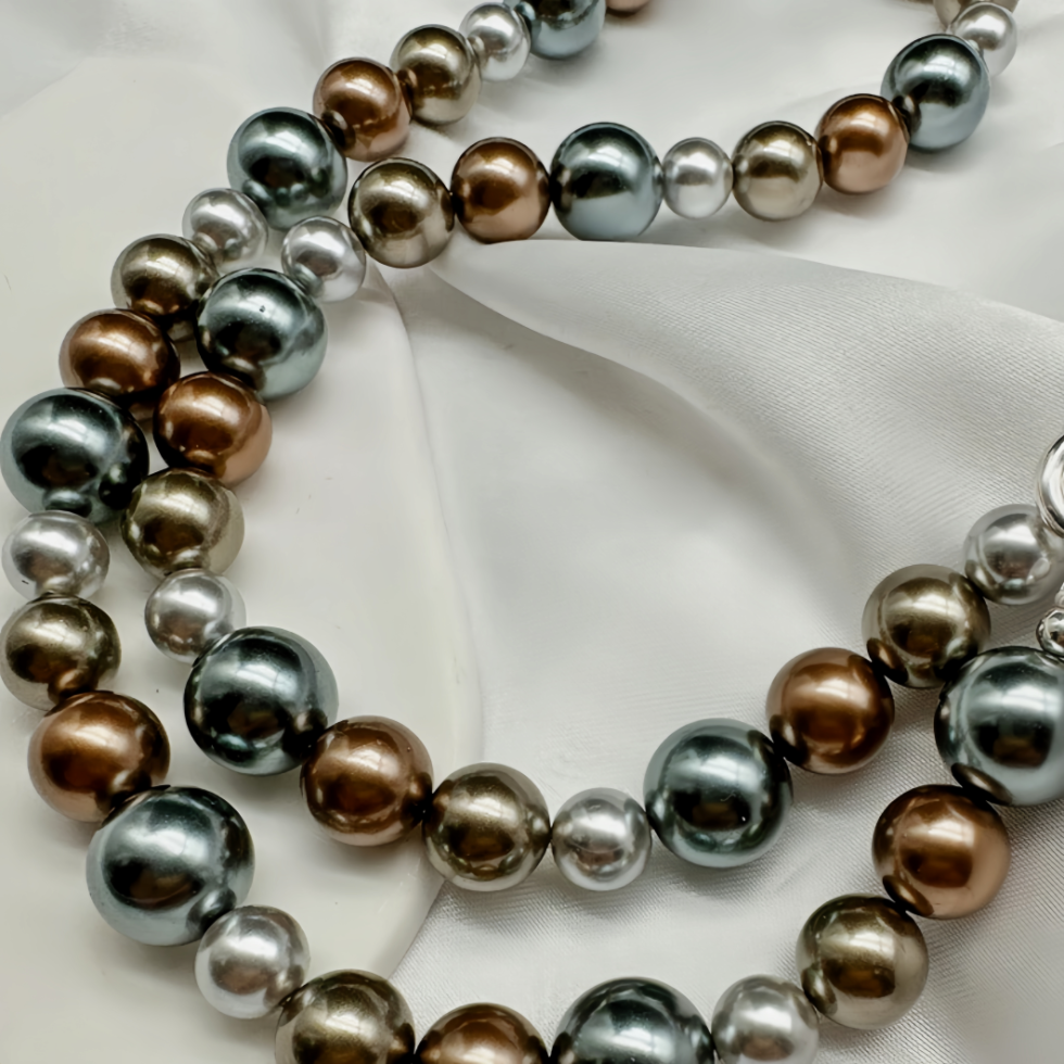 Multicolor Crystal Pearl Necklace with High Quality