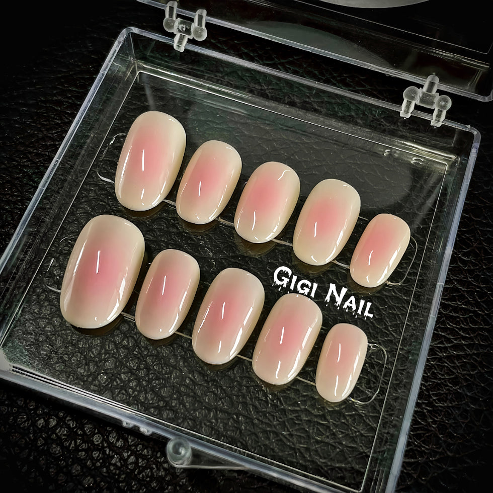 【Custom】Sweet Pink Airbrush Press-On Nails