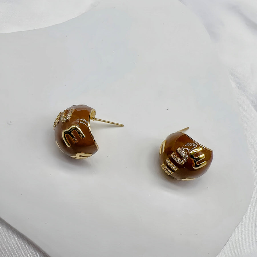 Milk Tea Colour Relief Earrings