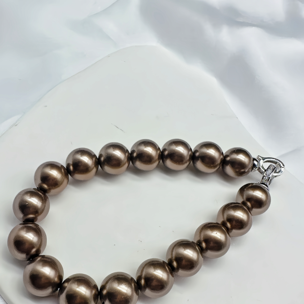 Tahitian Color Crystal Pearl Bracelet with High Quality
