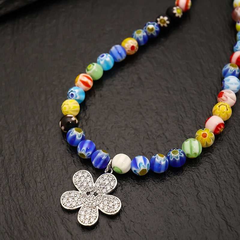 Colorful Glaze HQ Flower Hip-hop Necklace