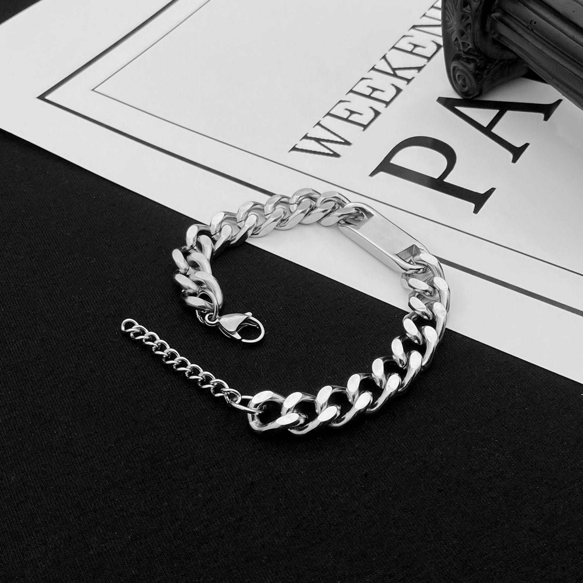 Cuban Men's Tag Chain Bracelet