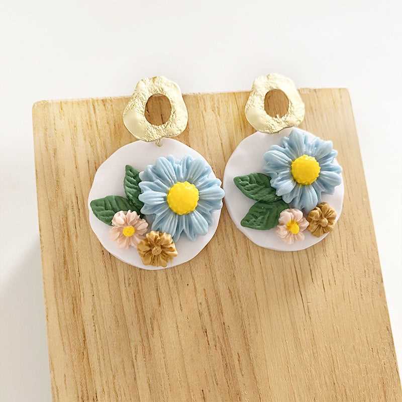 Cute Flower Geometric Earring