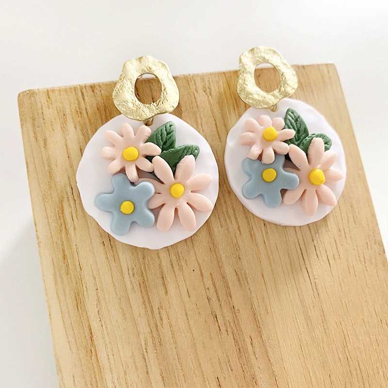 Cute Flower Geometric Earring