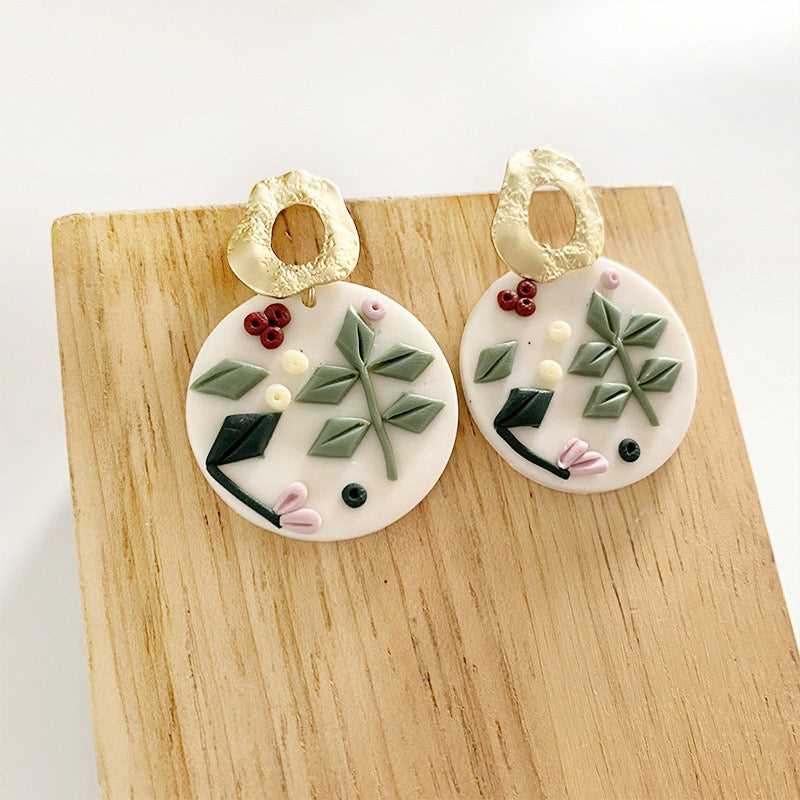 Cute Flower Geometric Earring