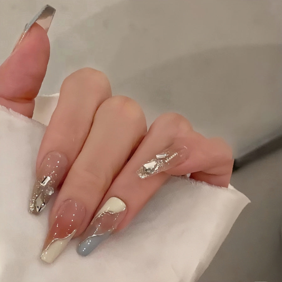 【Hand made】Exquisite Elegance in Pure Luxury Handmade False Nails