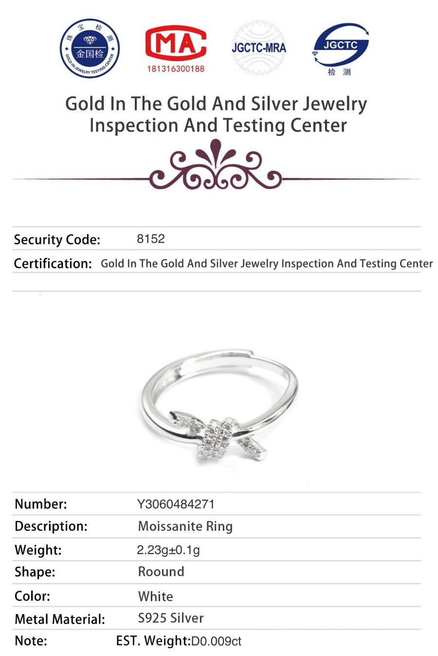 Translated Jewelry Certification