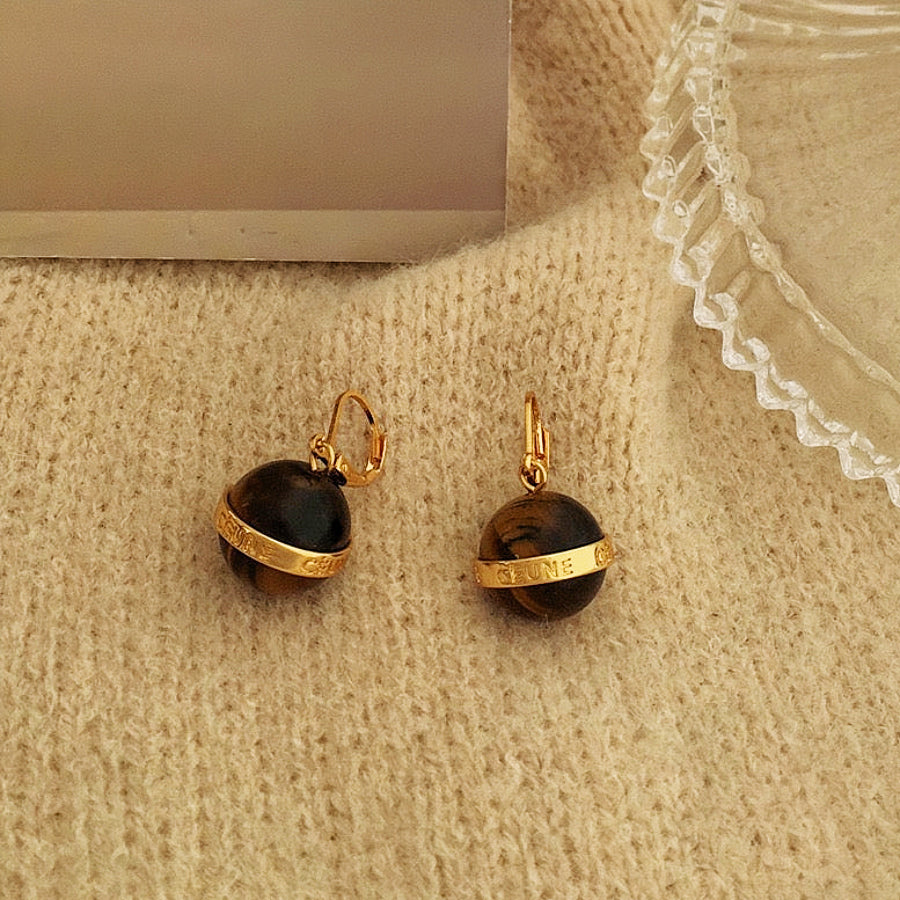 Solid Tiger's Eye Earring & Necklace Set