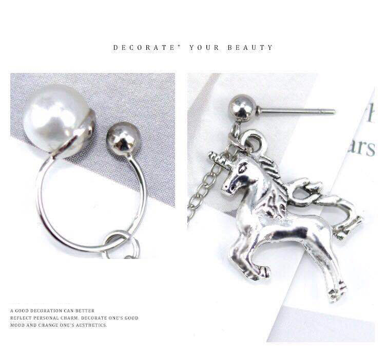 Metal Unicorn Star Ear Bone Clip | Pierced Earring