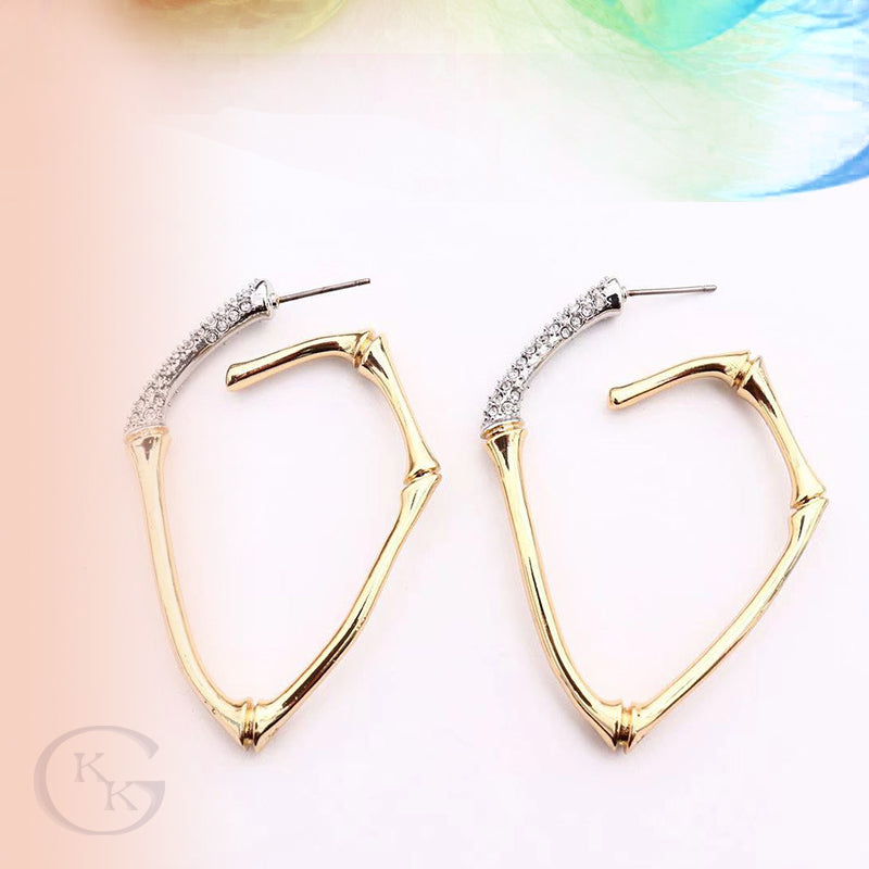 Metal Vintage Slub Hoop Pierced Earrings