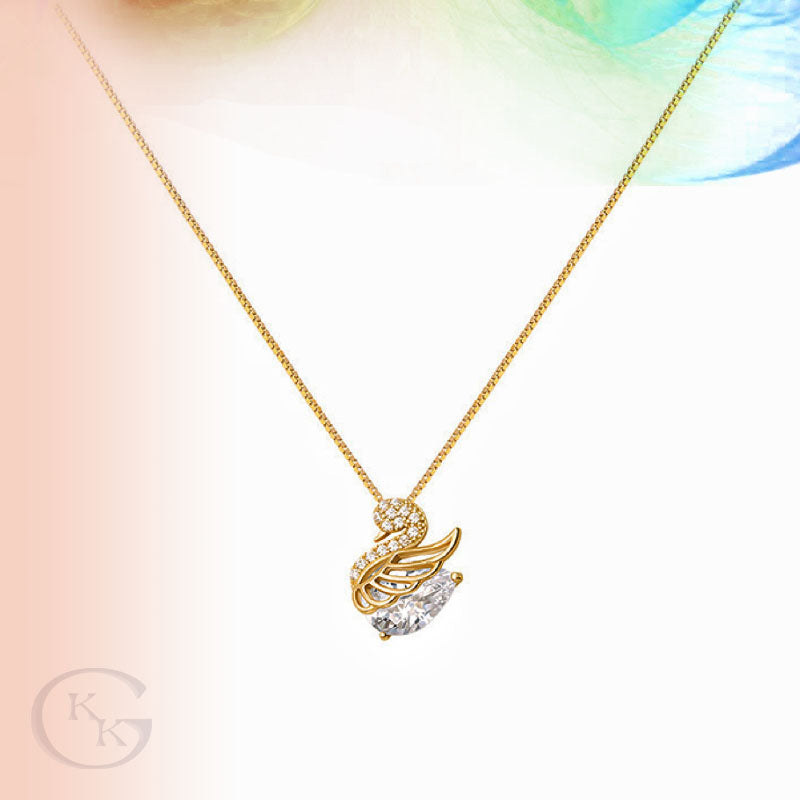 S925 Sterling Silver Swan Pendnat Necklace