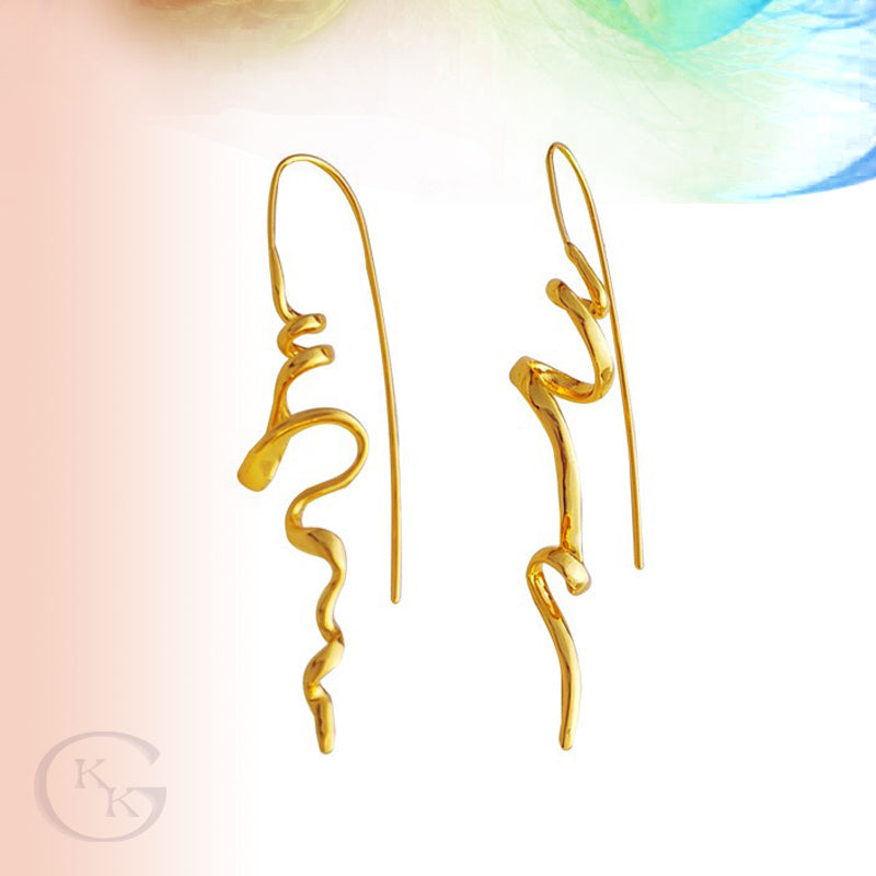 Normcore Iron Dimensional Hook Earring