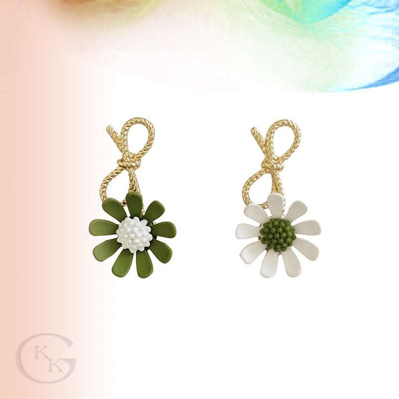 Forest Green Flower Pierced Earring