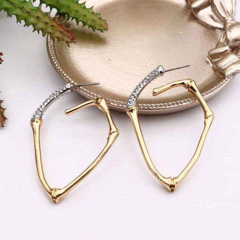 Metal Vintage Slub Hoop Pierced Earrings