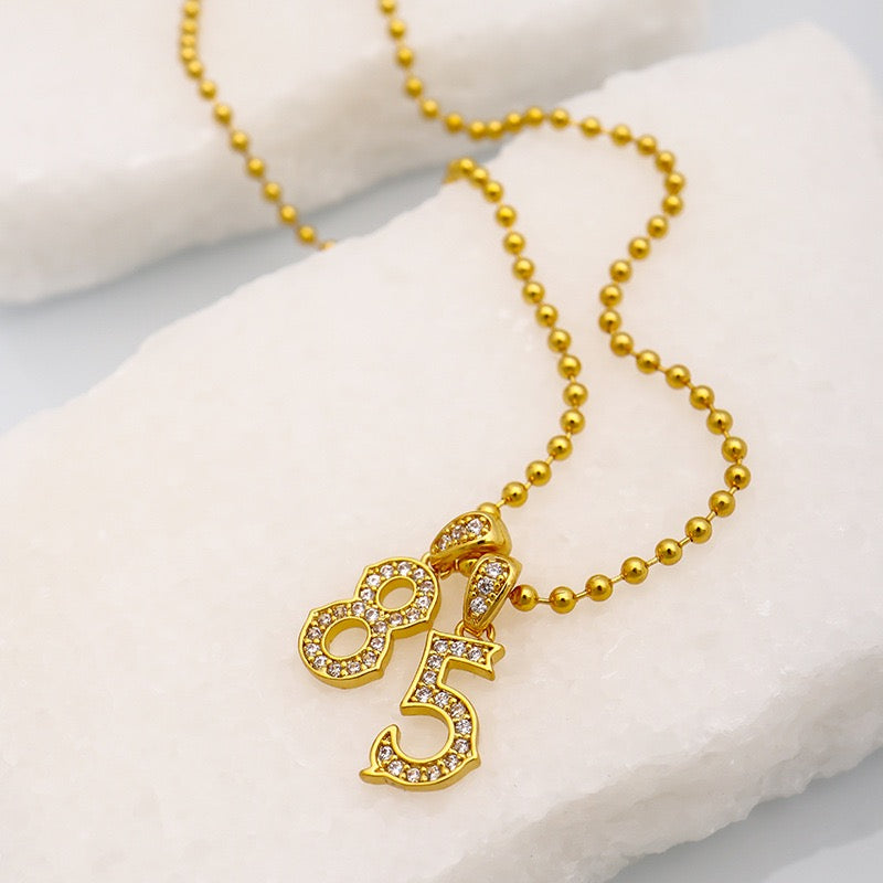 18k Real Gold Plated No 85 Necklace