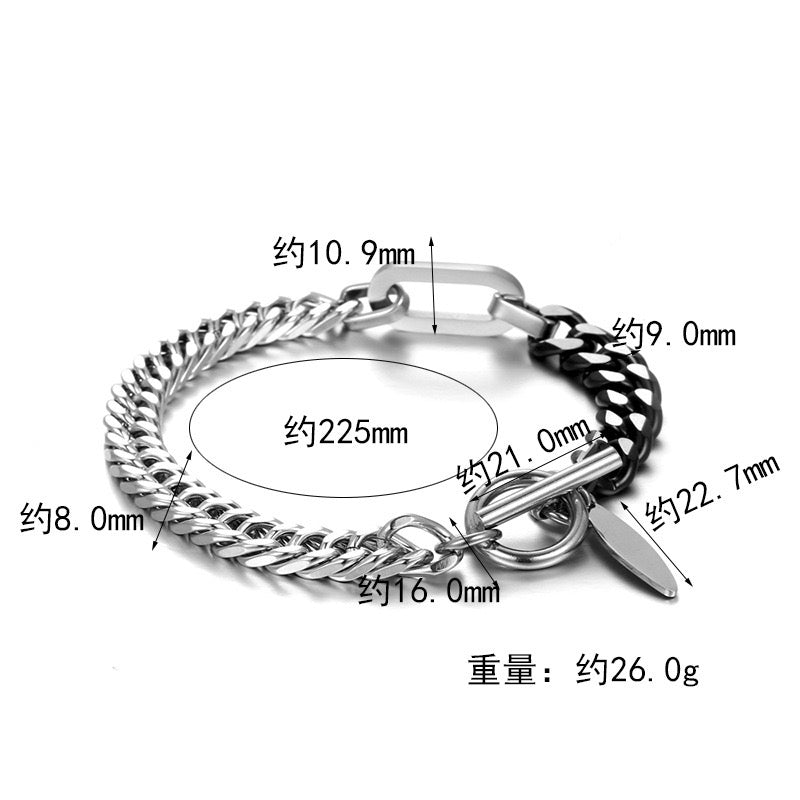 Stainless Steel OT Buckle Bracelet for Men