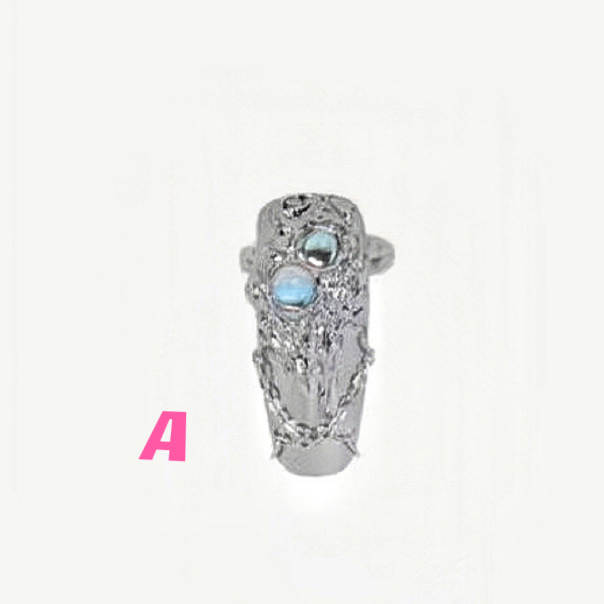 4pcs ｜Nail Ring Set｜ Fingertip Ring｜Chain Ring