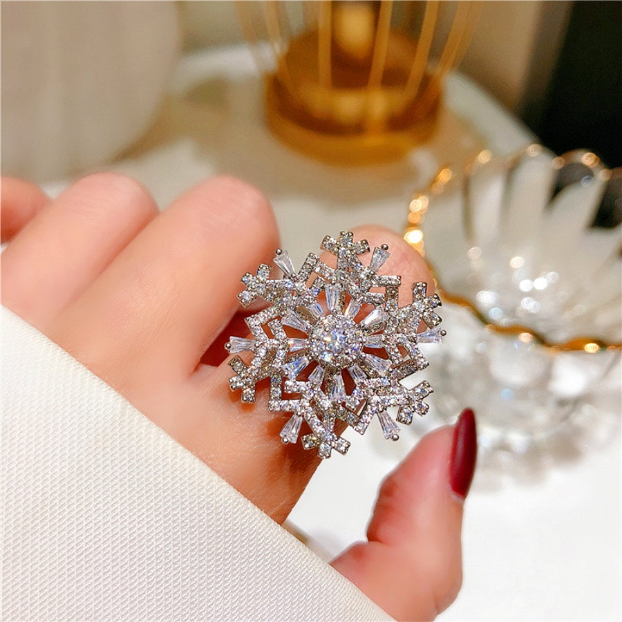 Lucky Snowflake Rotating Ring