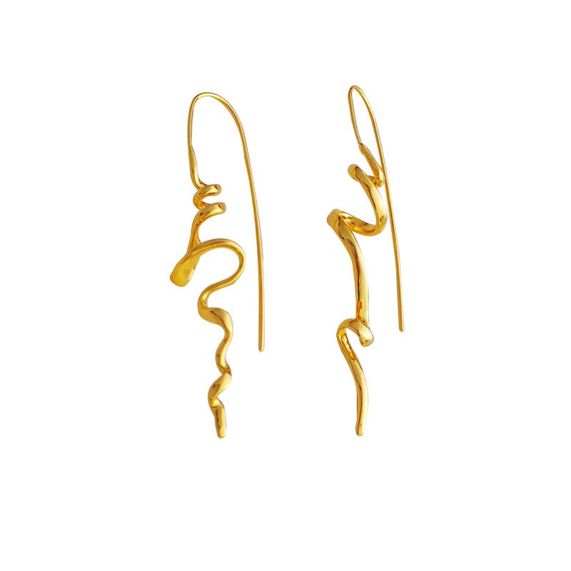 Normcore Iron Dimensional Hook Earring