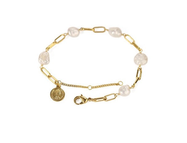 Gold Plated Freshwater Pearl Bracelet