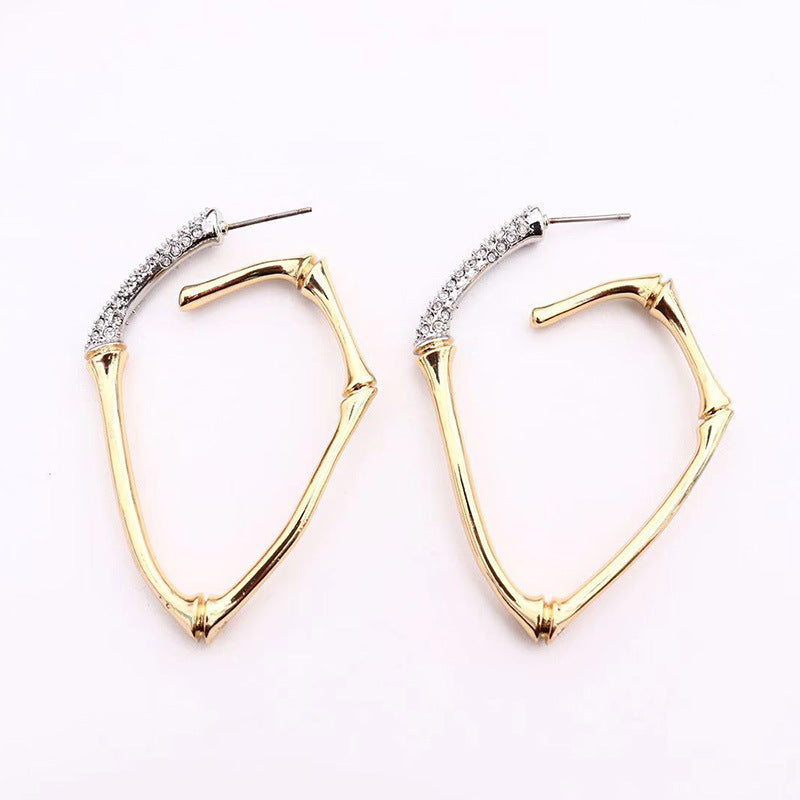 Metal Vintage Slub Hoop Pierced Earrings